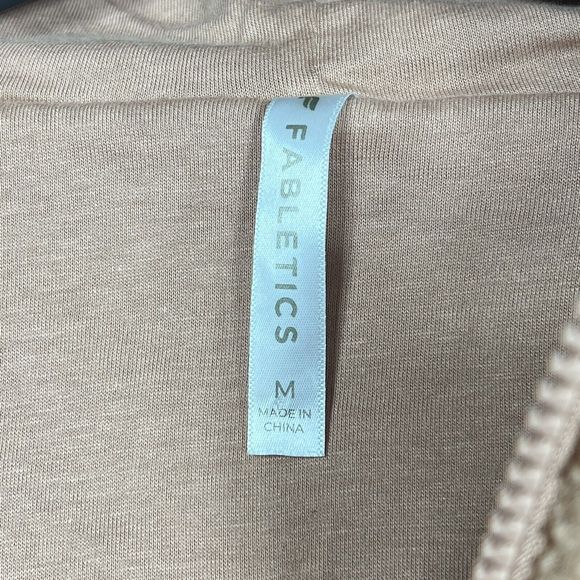 Fabletics Hooded Sweatshirt Womens Medium Peach Sherpa Half-Zip Fleece Jacket - Picture 8 of 8